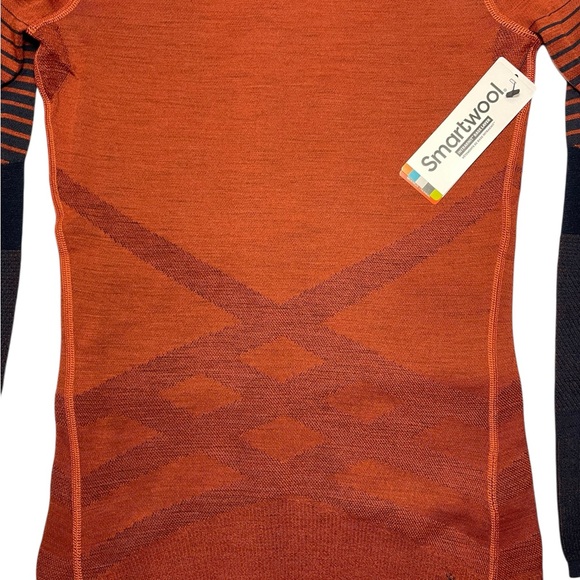 NEW Smartwool Intraknit Thermal Merino Base Layer Crew Brown Womens Small - Picture 11 of 16